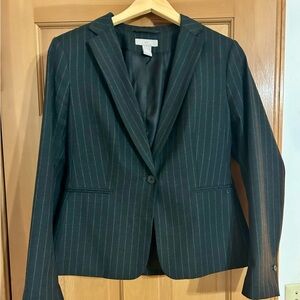 Women's Black Pinstripe Blazer